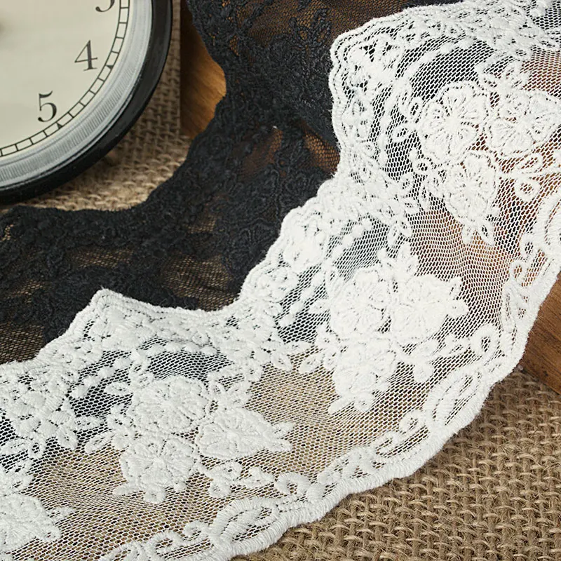 

8cm high bilateral Cindy lace embroidered gauze