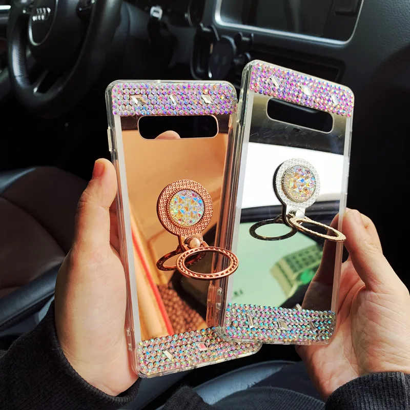 Держатель 3D зеркальный чехол для Samsung Galaxy Note 9 8 5 4 S10E S10 S9 S8 Plus J2 Pro A6 A7 A9 A8 2018 A3 A5 J3 J5 J7
