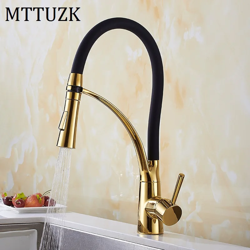 MTTUZK кухонный смеситель для раковины латунный позолоченный кран краны кухни