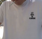 Let Boys Be Feminine Футболка мужская забавная футболка с цитатами Tumblr гранж белая футболка Ummer с коротким рукавом мужская футболка премиум класса