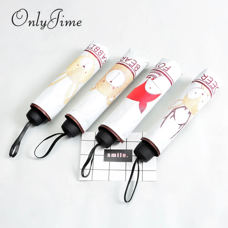 Только Jime мультфильм лиса детский зонтик Солнцезащитный ветрозащитный складной