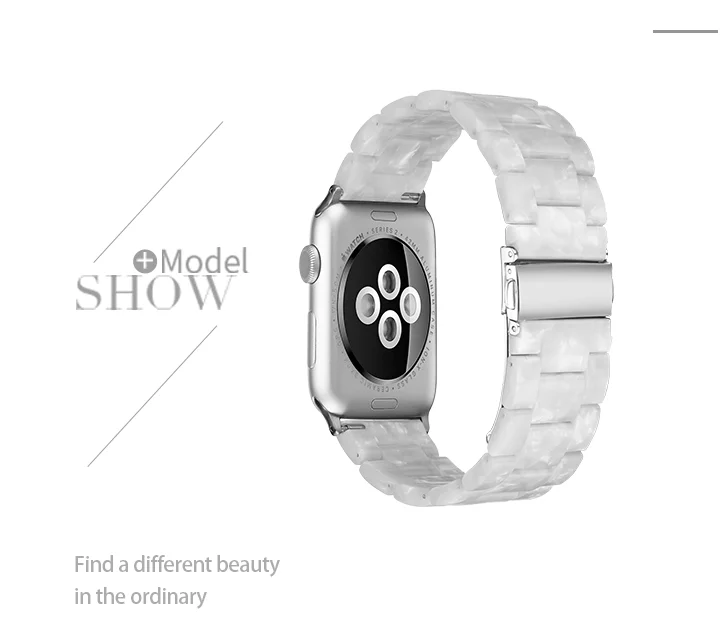 38/40/42/44 мм ремешок для Apple Watch Модный повседневный браслет серии 3 2 1 iWatch полимерный