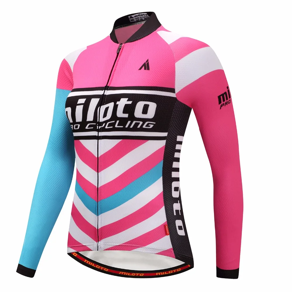 

Miloto Women Cycling Jersey Long Sleeve Cyclings Clothing Outdoor Bicycle maillot ciclismo Breathable Bike Clothes roupa