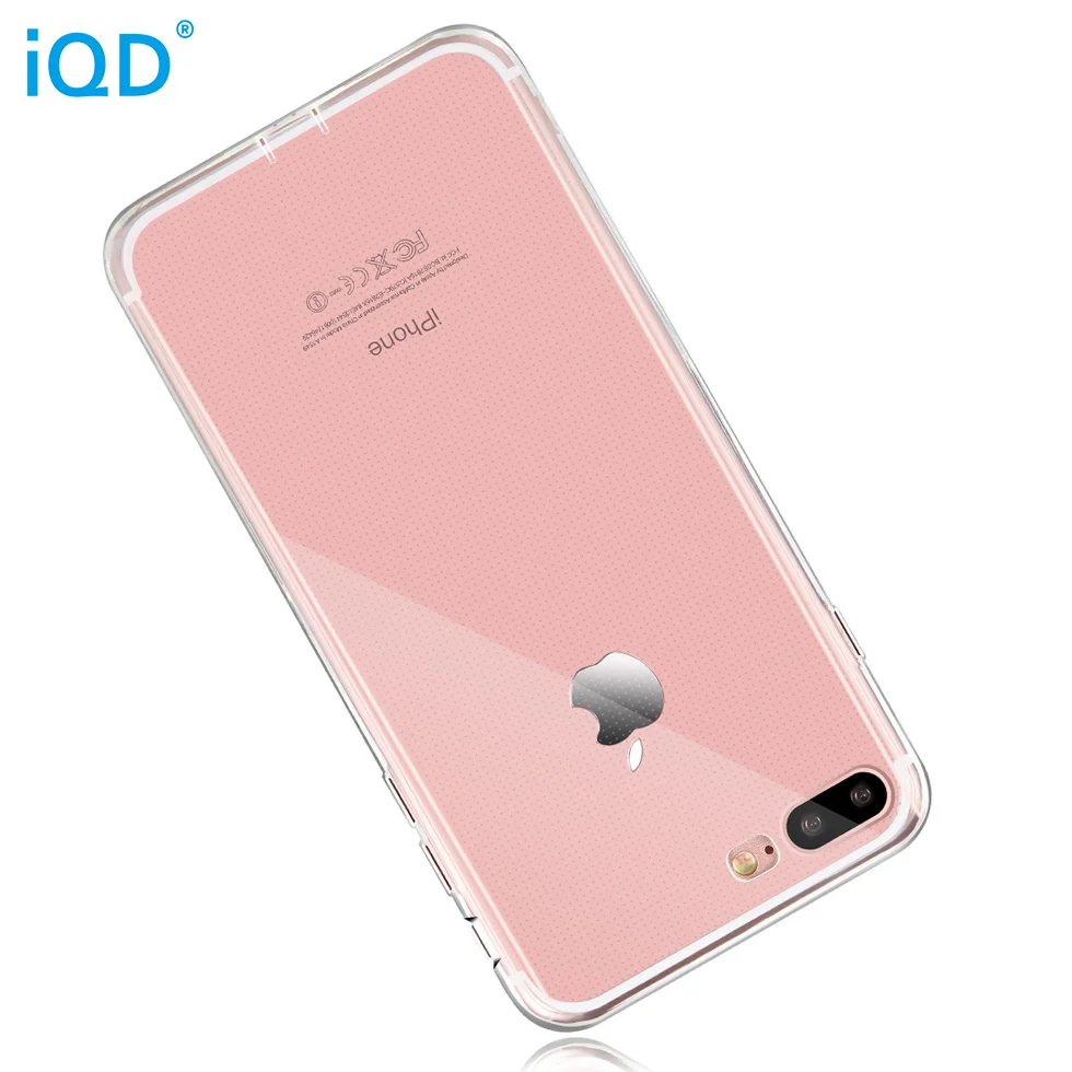 IQD Чехлы для iPhone X 8 7 Plus тонкий прозрачный мягкий гибкий гелевый ТПУ устойчивый к