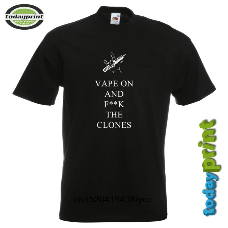 Мужская футболка забавная VAPE ON AND FK THE CLONES 2 Vaping Dampfer VAPER Flash wo | одежда