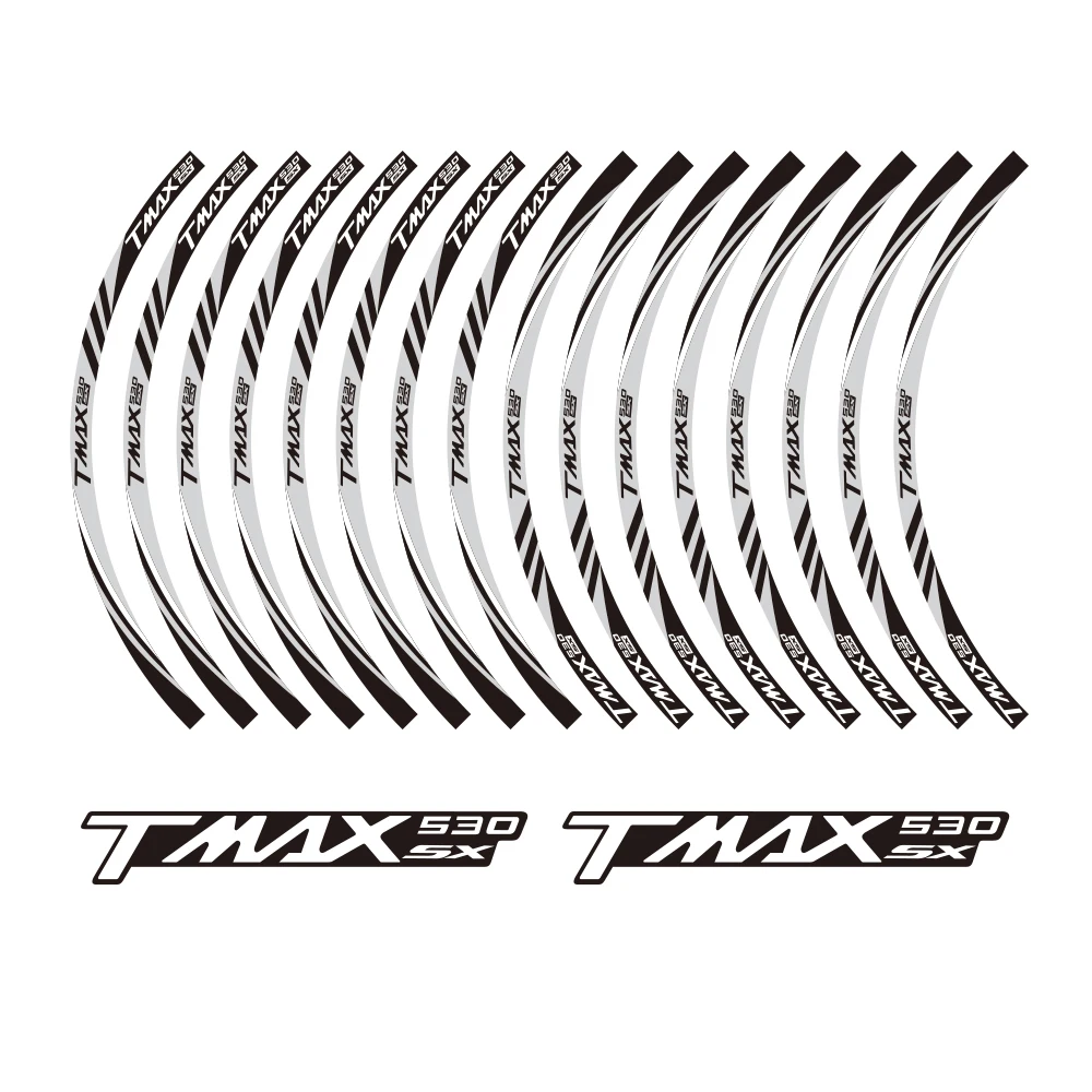

KODASKIN 2D Wheel Rim Emblem Sticker Decal for Yamaha TMAX530SX TMAX 530 SX yzf tmax 530