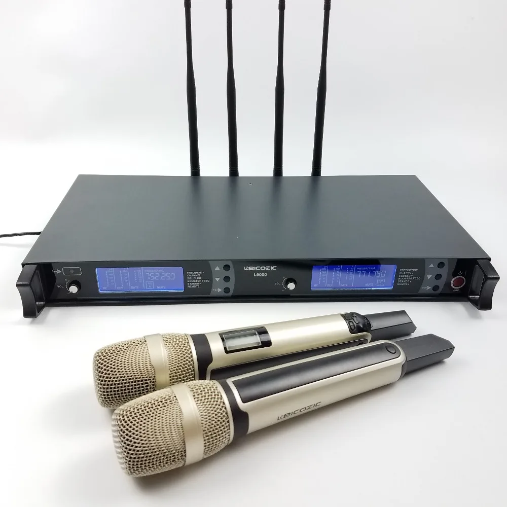 Leicozic истинное разнообразие сценический беспроводной microfono uhf микрофон mikrofon беспроводной uhf микрофон ручной микрофон 615-655/780-820 МГц