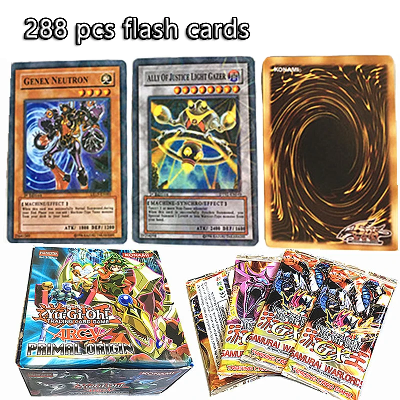 288 шт./компл. аниме Япония Ю Ги игра флэш карты коробка Yugioh король эльф для