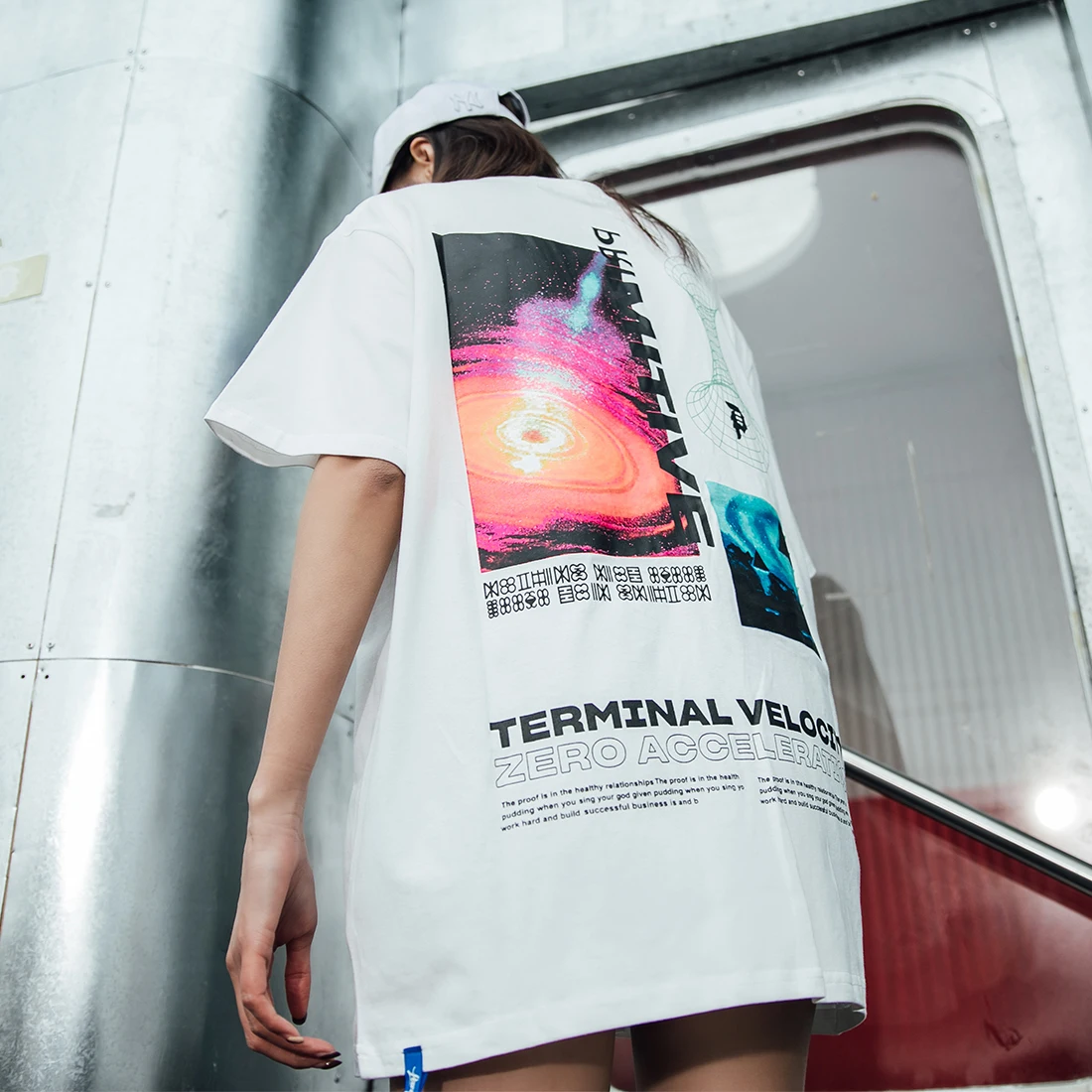 Aelfric 2019 Women Hip Hop T Shirt Creative Outer Space Printed T-Shirt Harajuku Streetwear Tshirts Cotton Summer Short Sleeve | Женская