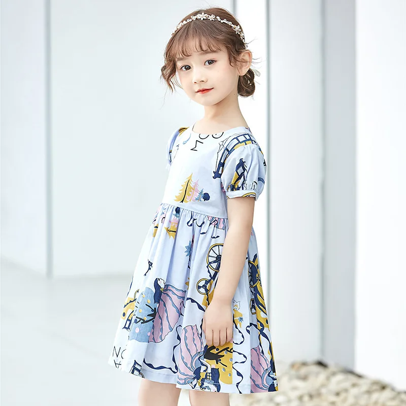 Children's Wear Girl Dress Summer Kids Princess Big Little Korean Edition girls party dress Floral little clothing | Детская одежда