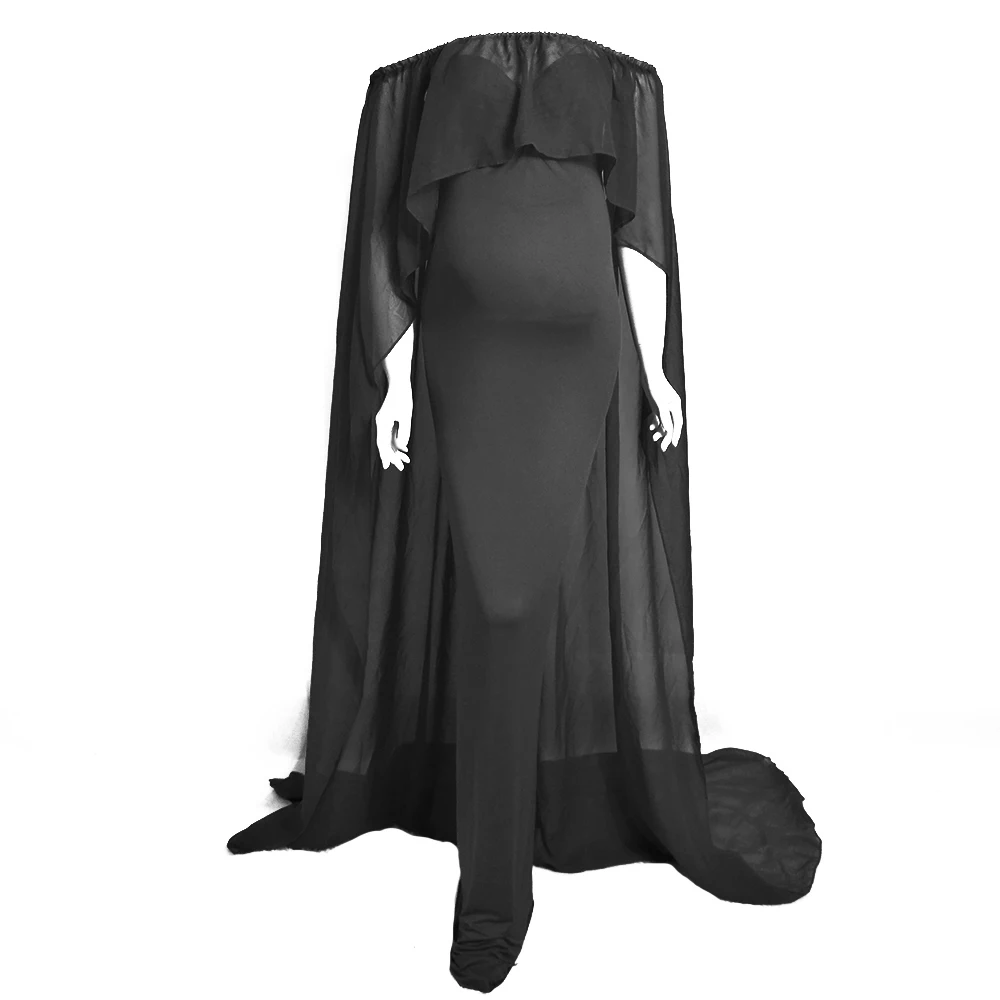 Black Set Новинка, платья макси для беременных, Одежда для беременных, блестящий пояс, Одежда для беременных, длинное платье, фотография беременной женщины, реквизит - Цвет: Black Set