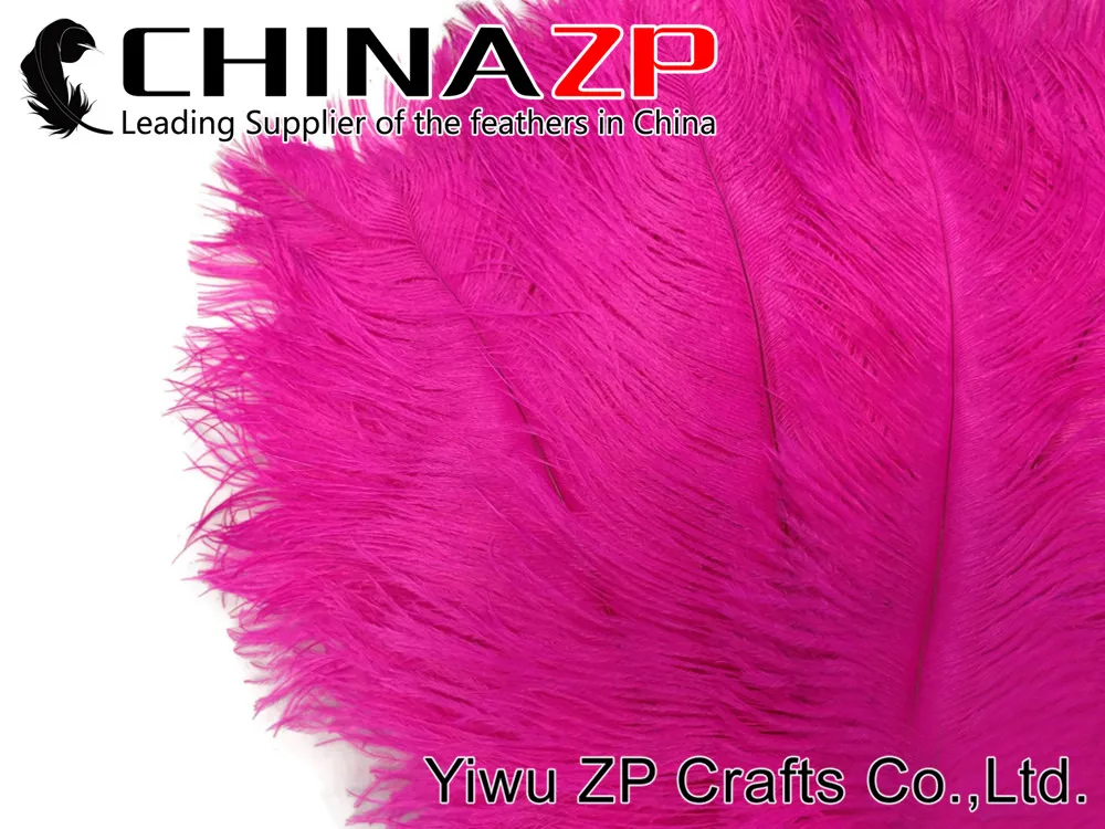 CHINAZP Factory 50 шт./лот 35 40 см (14 16 дюймов) фуксия окрашенные DIY страусиные перья|ostrich plumes