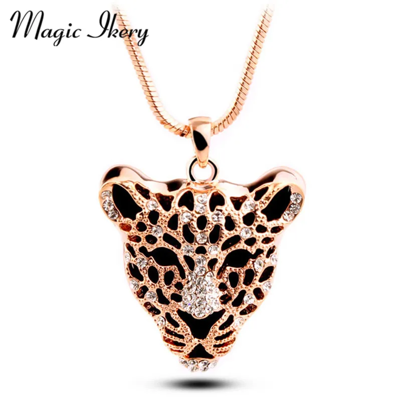 Женские и мужские короткие Колье Magic Ikery цепочка золотого цвета с леопардовым
