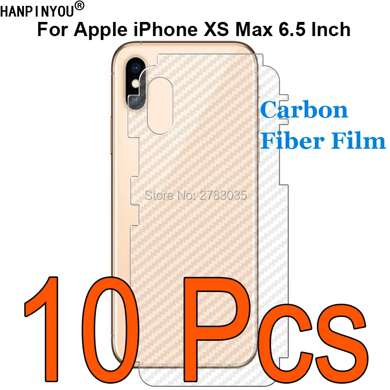 

10 шт./лот для Apple iPhone XS Max 6,5 дюйма, прозрачная защитная пленка из углеродного волокна для задней панели экрана с защитой от отпечатков пальцев