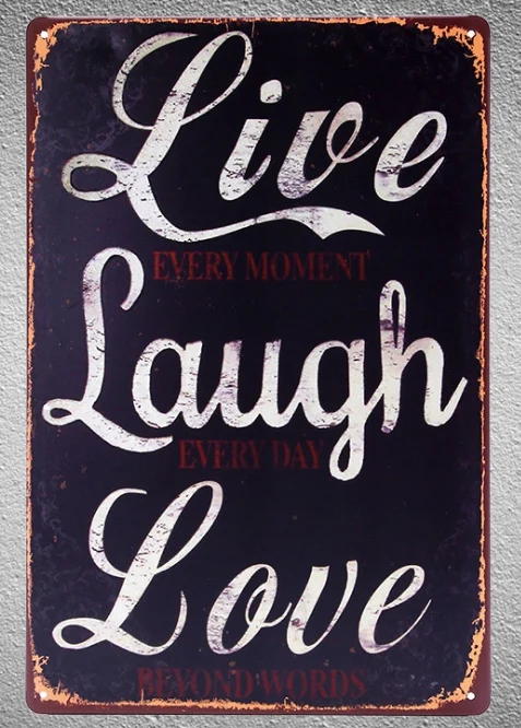 

1 pc Love Quotes sign Tin Plate Sign plate wall man cave Decoration Art Dropshipping Poster metal