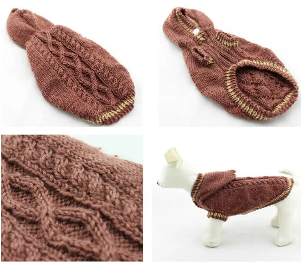 Теплые мягкие свитера ручной работы для собак и кошек одежда толстовка с