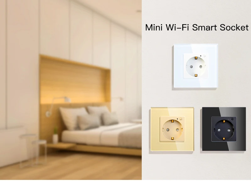 ЕС WiFi умная настенная розетка 16А розетка стеклянная панель Gemany Smart Life/Tuya пульт дистанционного управления работает с Amazon Echo Alexa Google Home