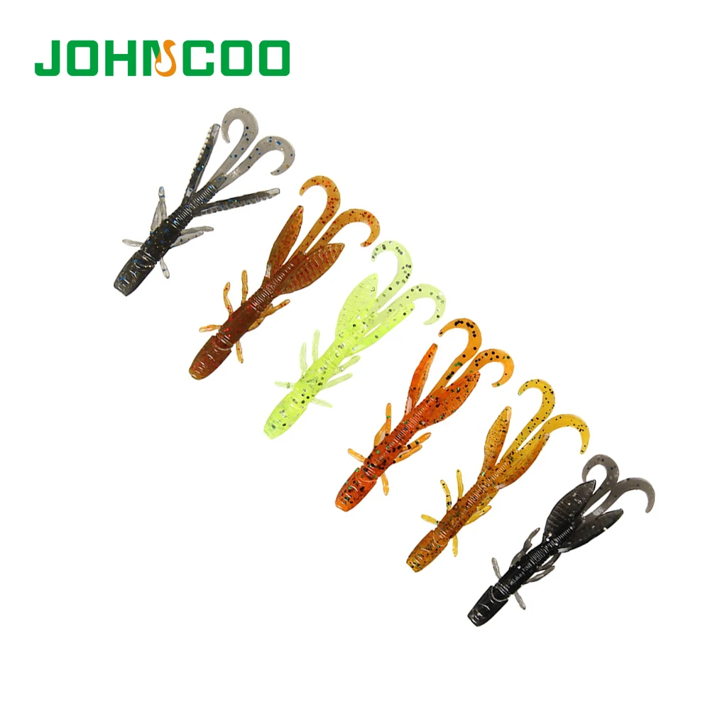 JOHNCOO 12 шт. рыболовные приманки 5 8 см 1 2 г мягкие джиг Вертлюг силиконовые черви для
