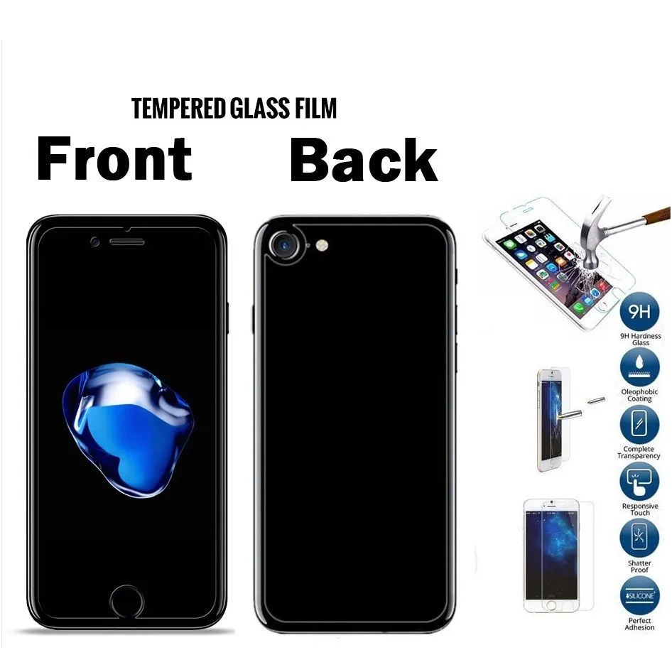2 шт./лот Передний + задний 0 3 мм защита для экрана из закаленного стекла iPhone X 8 плюс