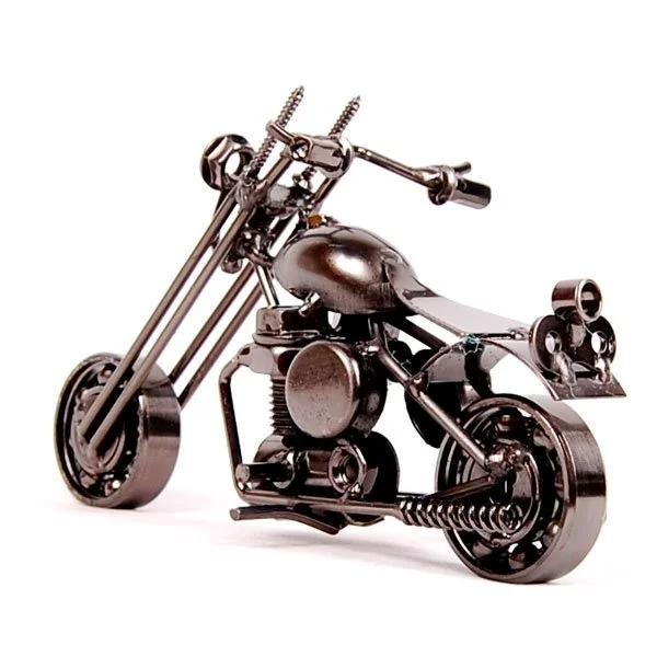 Новое поступление модель мотоцикла из кованого железа мебель для дома украшение