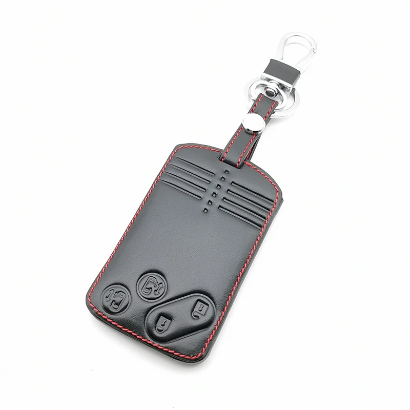Praise Car Key Card Leather Shell Fob Case Cover for Mazda 3 5 6 8 M8 CX-7 CX-9 2/3/4 Buttons Smart Car Skin Style Jacket