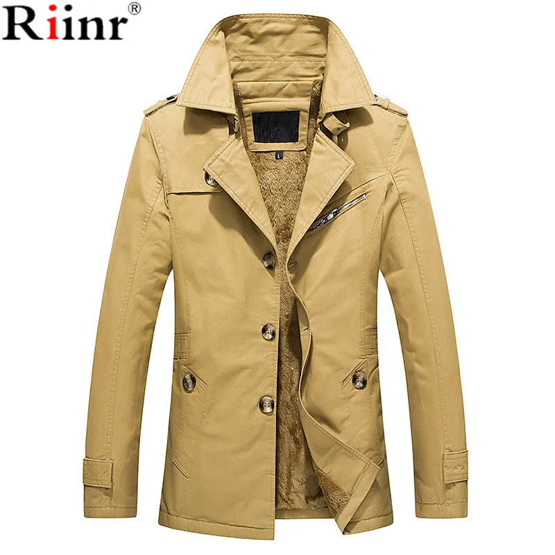Riinr 2018 Новое поступление куртка зимнее шерстяное пальто Slim Fit Куртки модная