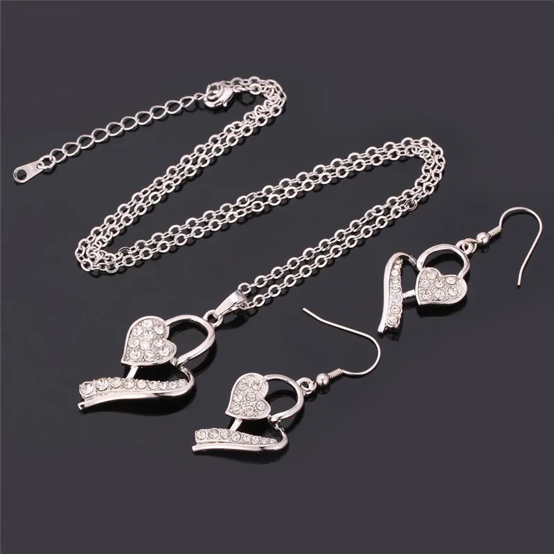 Kpop Свадебные Ювелирные наборы Висячие серьги Подвеска Ожерелье для женщин