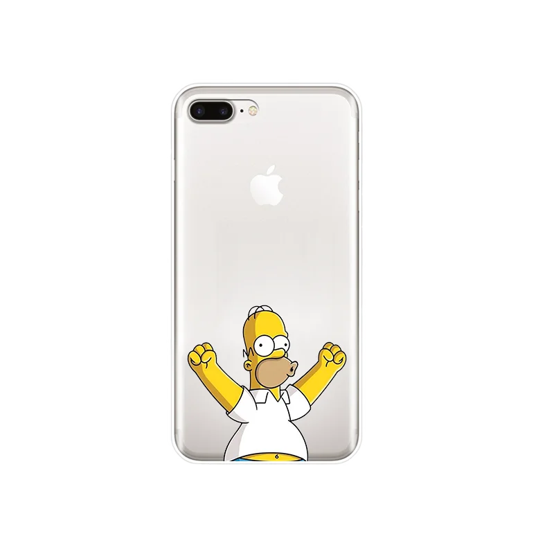 Чехол для телефона Homer J. Simpson silico TPU чехол для iPhone 5 5S SE 6 6s 7 8 PLUS X XR XS MAX fashion Bart Simpson phone shell coque