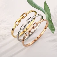 luxury fashion wedding lovers crystal diamond bracelets cubic zirconia for women quality stainless steel love bangles jewelry