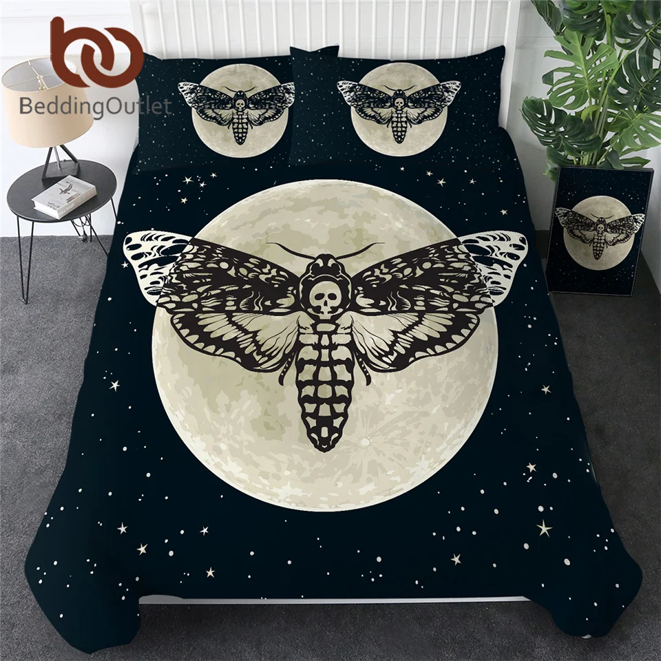 Комплект постельного белья BeddingOutlet с изображением моли смерти готический