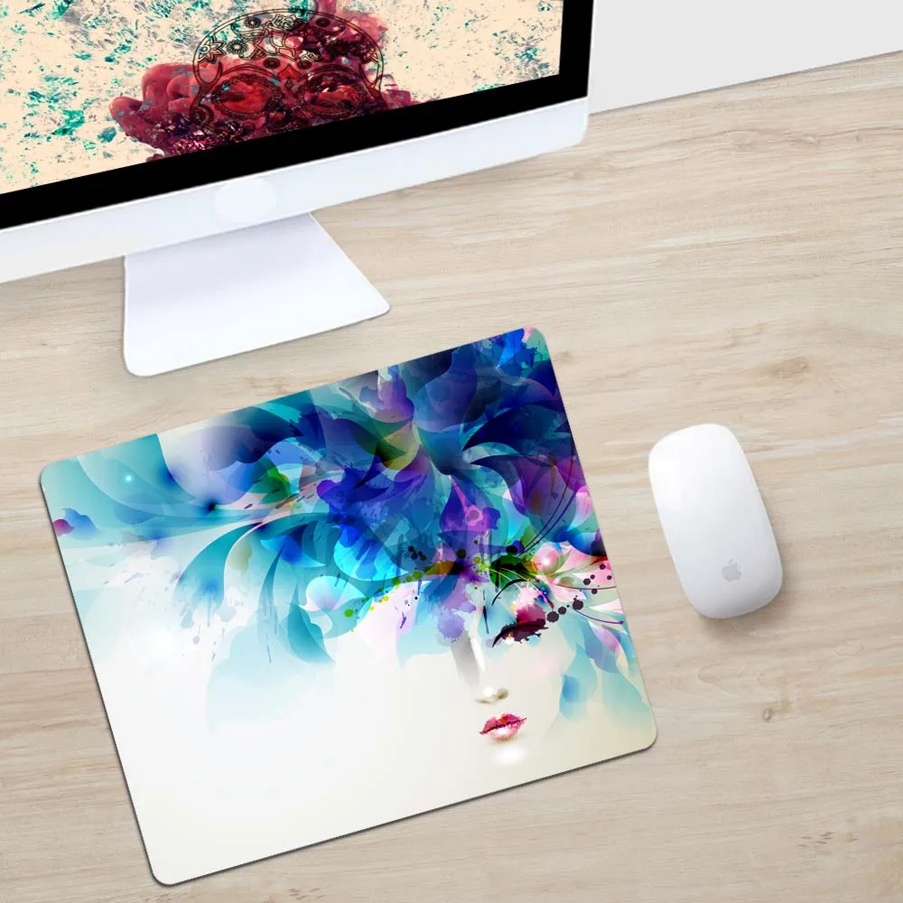 Redlai Резиновые Gaming Мышь Pad Пейсли бесшовные Цветочный принт ноутбука Коврики