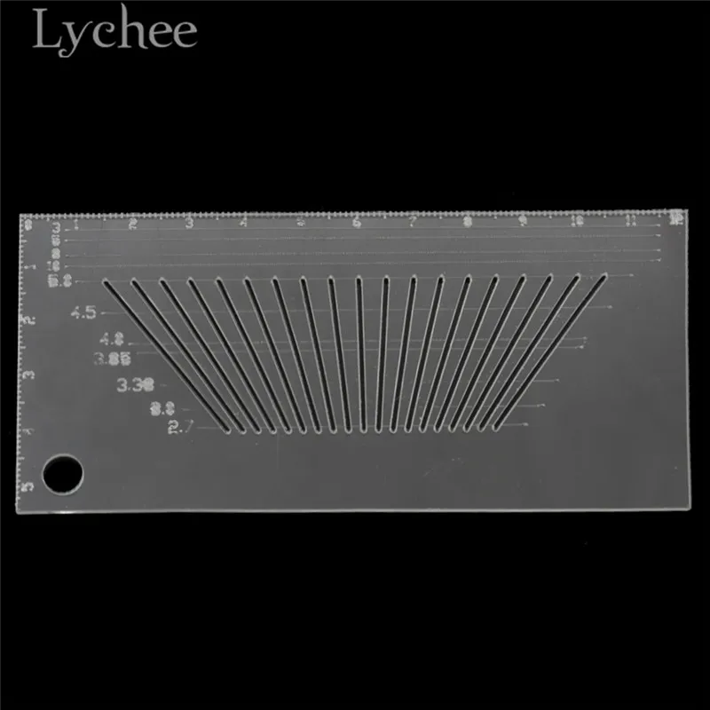 Lychee акриловая линейка для позиционирования, многофункциональный инструмент для штамповки, Наборы инструментов для рукоделия из кожи