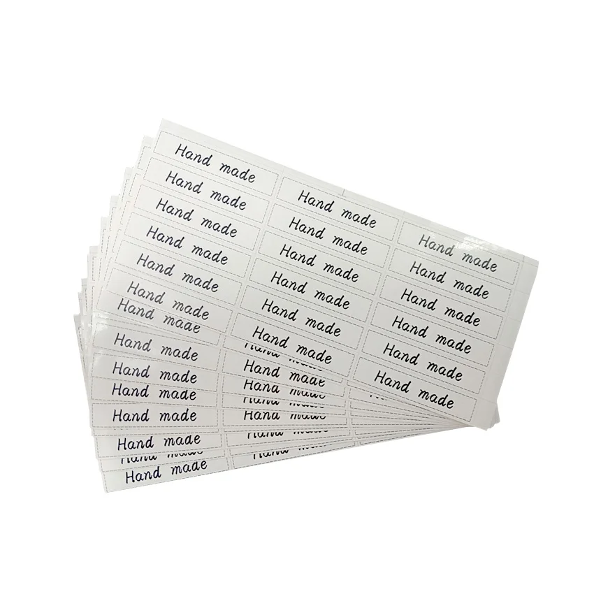 1800pcs/pack Simple Rectangular white Hand made Long Seal Sticker DIY For Party Gift Handmade Sealing | Дом и сад