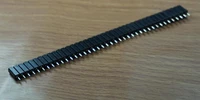 5pcs 1x40 p 40 pin 2 54mm machined pin socket female header round pin insulator 7 0mm straight through hole rohs tin plated