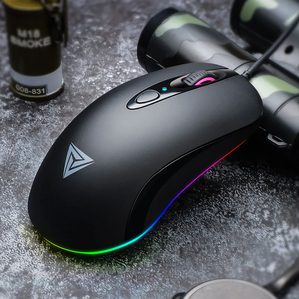 Проводная игровая мышь VicTsing RGB 8 программируемых кнопок 7200 точек/дюйм