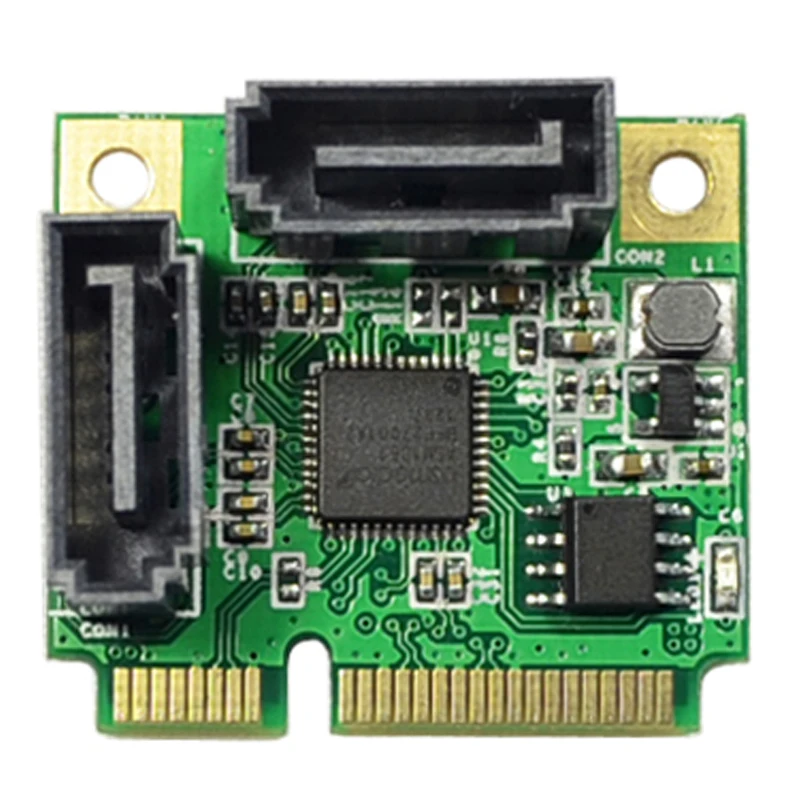 2 порта SATA 3 0 mini PCIe контроллер карты PCI e к двойному III 6 ГБ преобразователь +