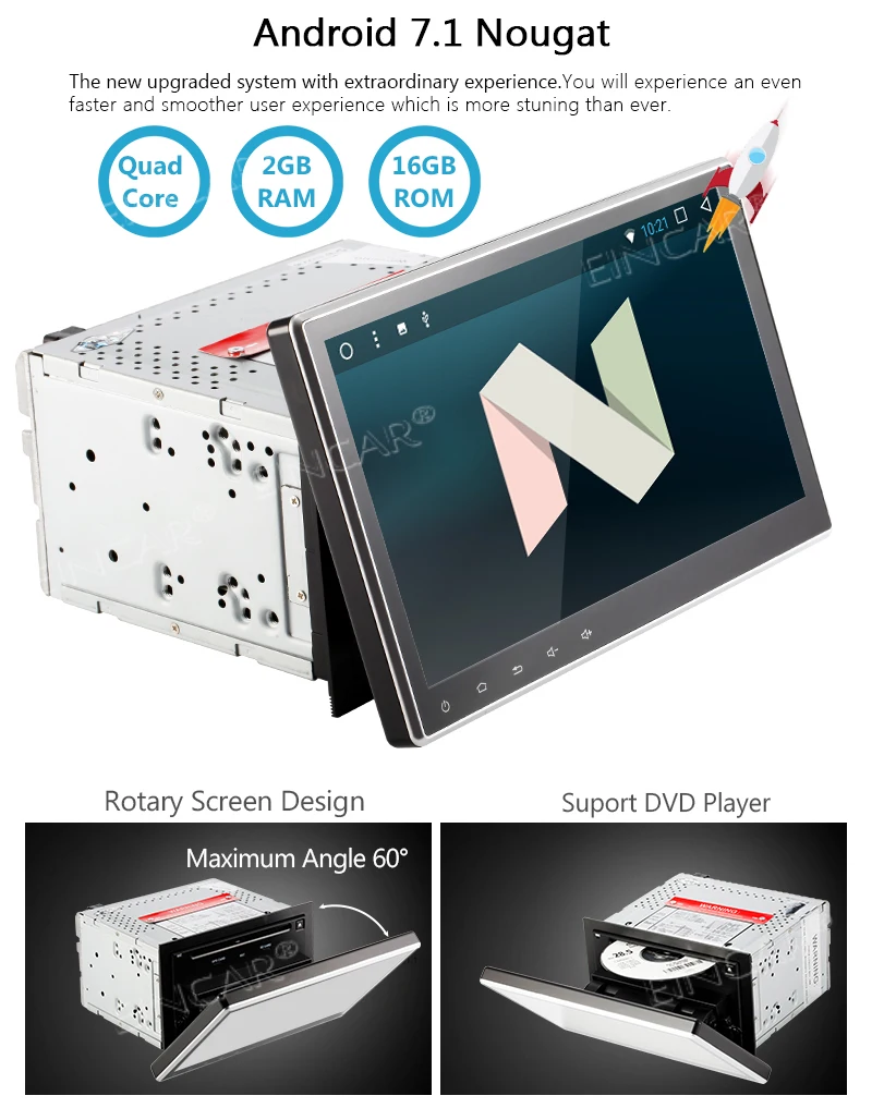 Поддержка сенсорного экрана Зеркало Ссылка/Bluetooth/RDS FM/AM приемник Android 7 1 Стерео DVD CD