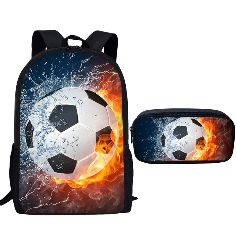 Boys School Bags For Teenage Girls Children Backpack Fashion Footballs Print Set Student Pencil Custom Book Bag | Багаж и сумки