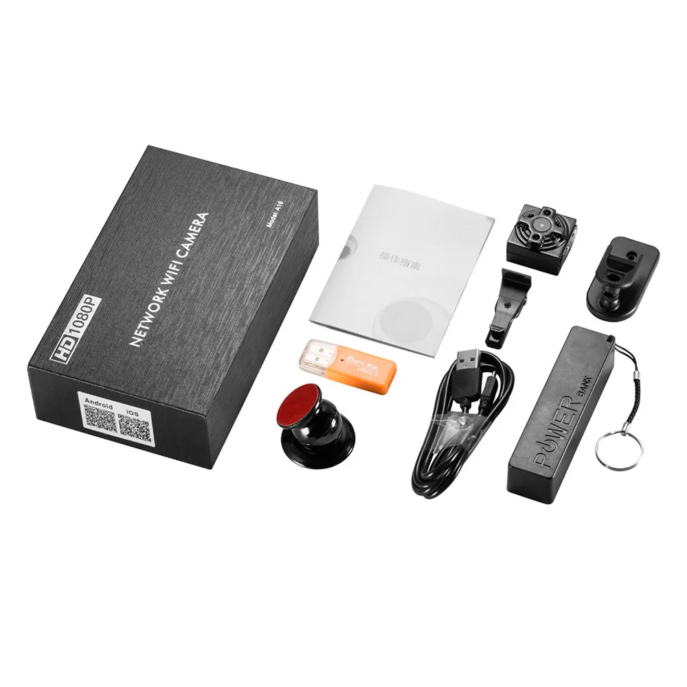 1080 P HD Wi Fi небольшой мини камера Голос видео сенсор ночное видение Micro IP