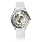 Часы женские с цветочным принтом, Модные Дизайнерские наручные, с резиновым желеобразным ремешком, с хризантемой, Wtach