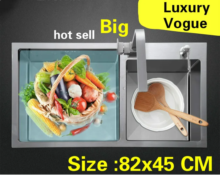 Бесплатная доставка роскошная мойка для квартиры овощи из нержавеющей стали 304