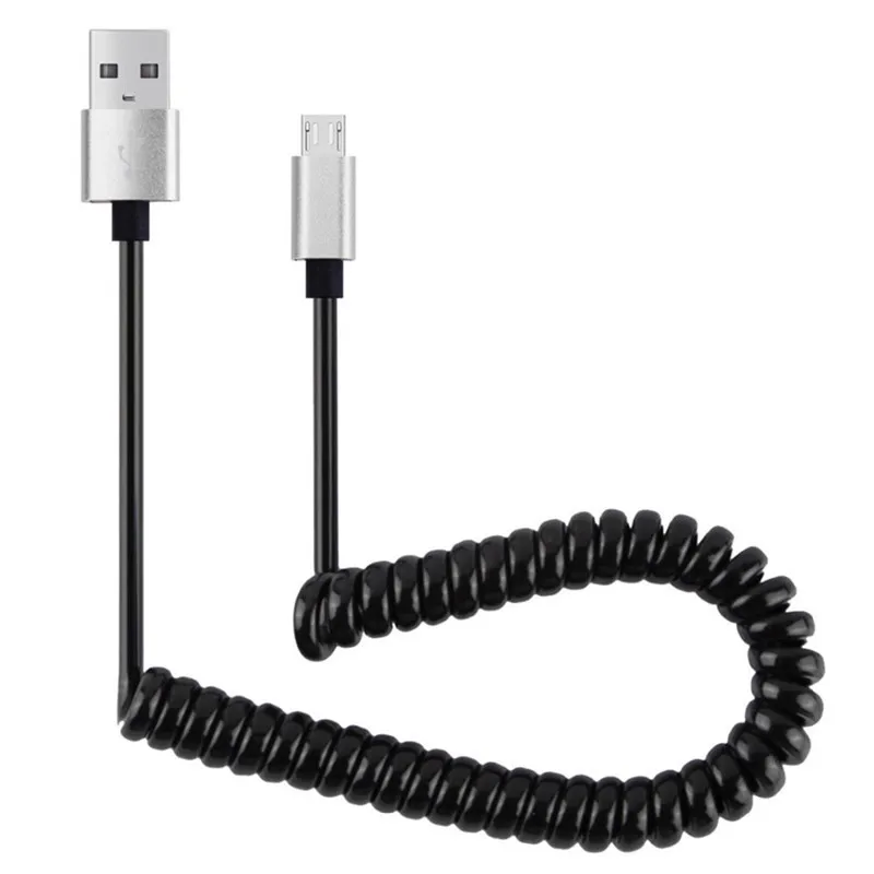 for Andriod Smartphone USB Charging Cable Universal Spring Line Telescopic Data Phone Huawei Xiaomi | Мобильные телефоны и