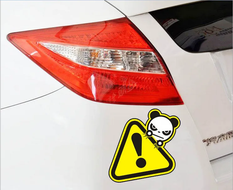 4pcs/lot Hi Panda warning signs Car stickers for Peugeot Audi A4 Opel Volvo Astra Citroen C4 VW Ford Focus Kia2 Hyundai Polo |