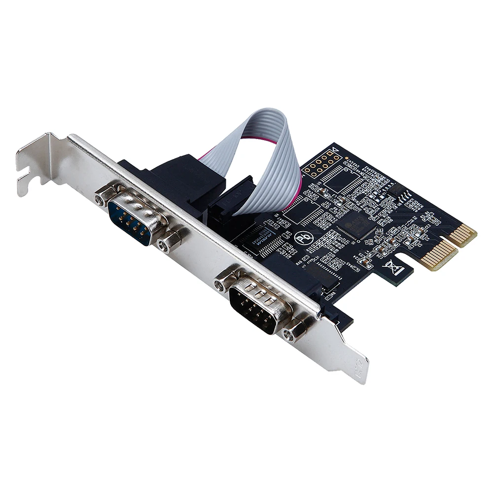 DIEWU Лучшая цена серийная карта asix 99100 PCI express на 2 com RS232|Платы расширения| |