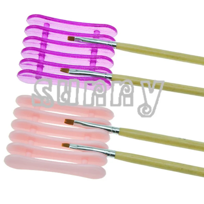 Кисти для ногтей инструменты держатель гелевая щетка ручек щетки полировки