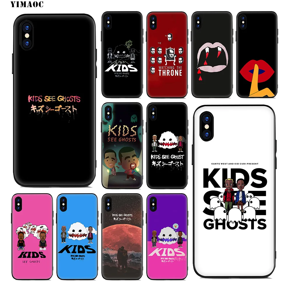 Мягкий силиконовый чехол YIMAOC KIDS SEE GHOSTS kanye для iPhone 11 Pro Xr Xs Max X или 10 8 7 6 6S Plus 5 5S SE |