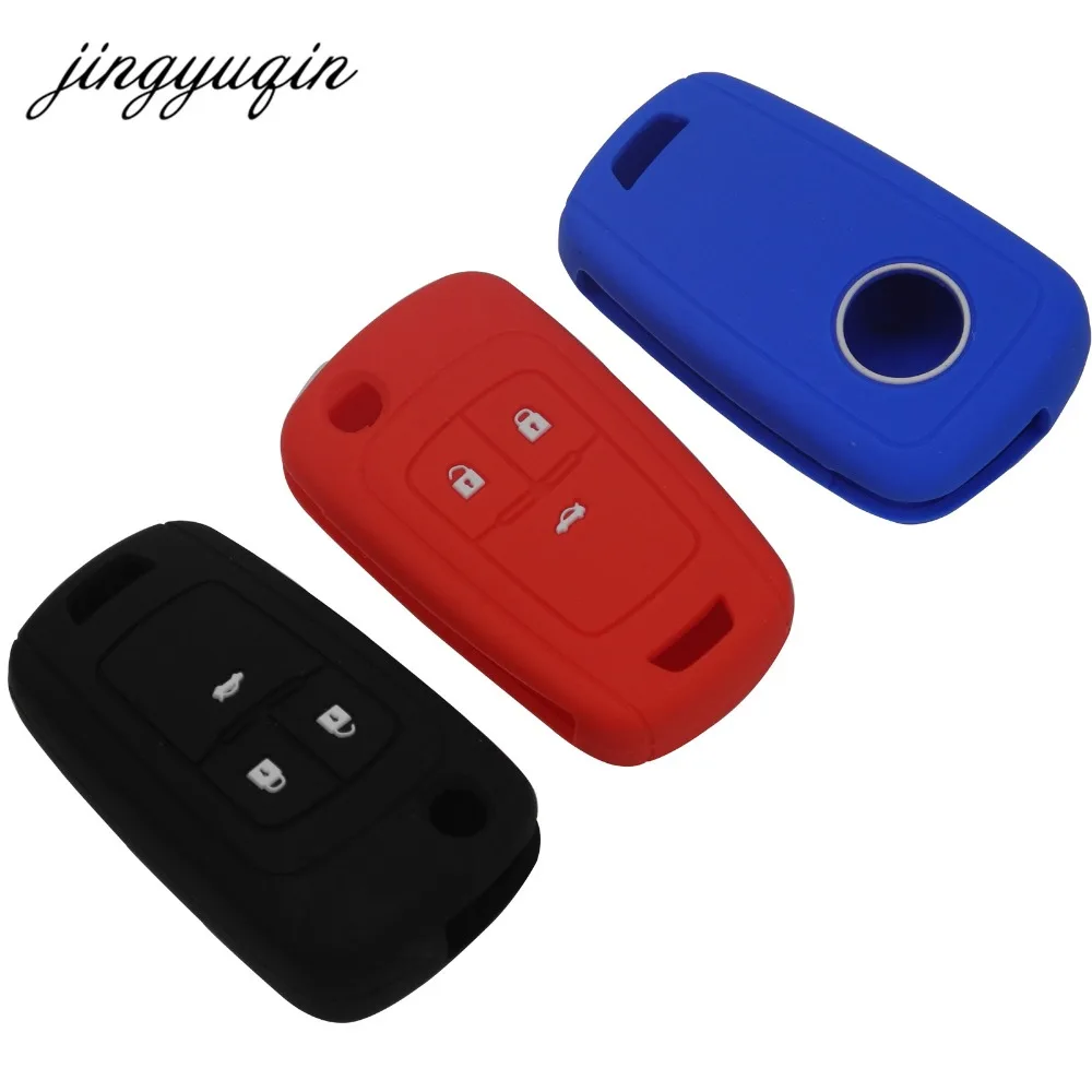 Силиконовый чехол jingyuqin 10X для Chevrolet Cruze Buick Opel VAUXHALL Astra Corsa Meriva Zafira с 3 кнопками