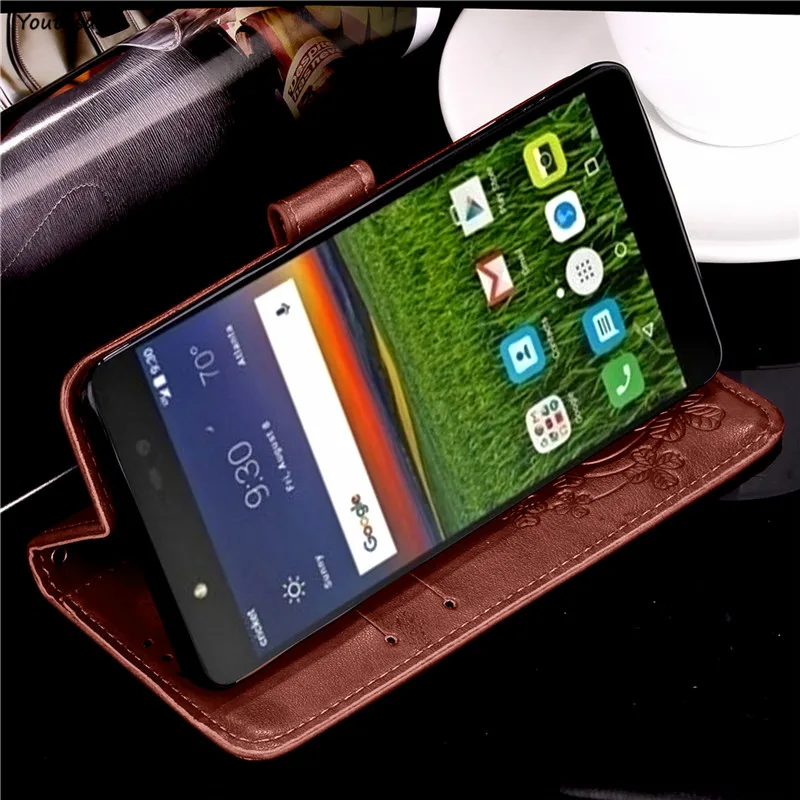 Чехол книжка для Alcatel Idol 4 кожаный бумажник чехол телефона 6055K 6055 задняя крышка Idol4
