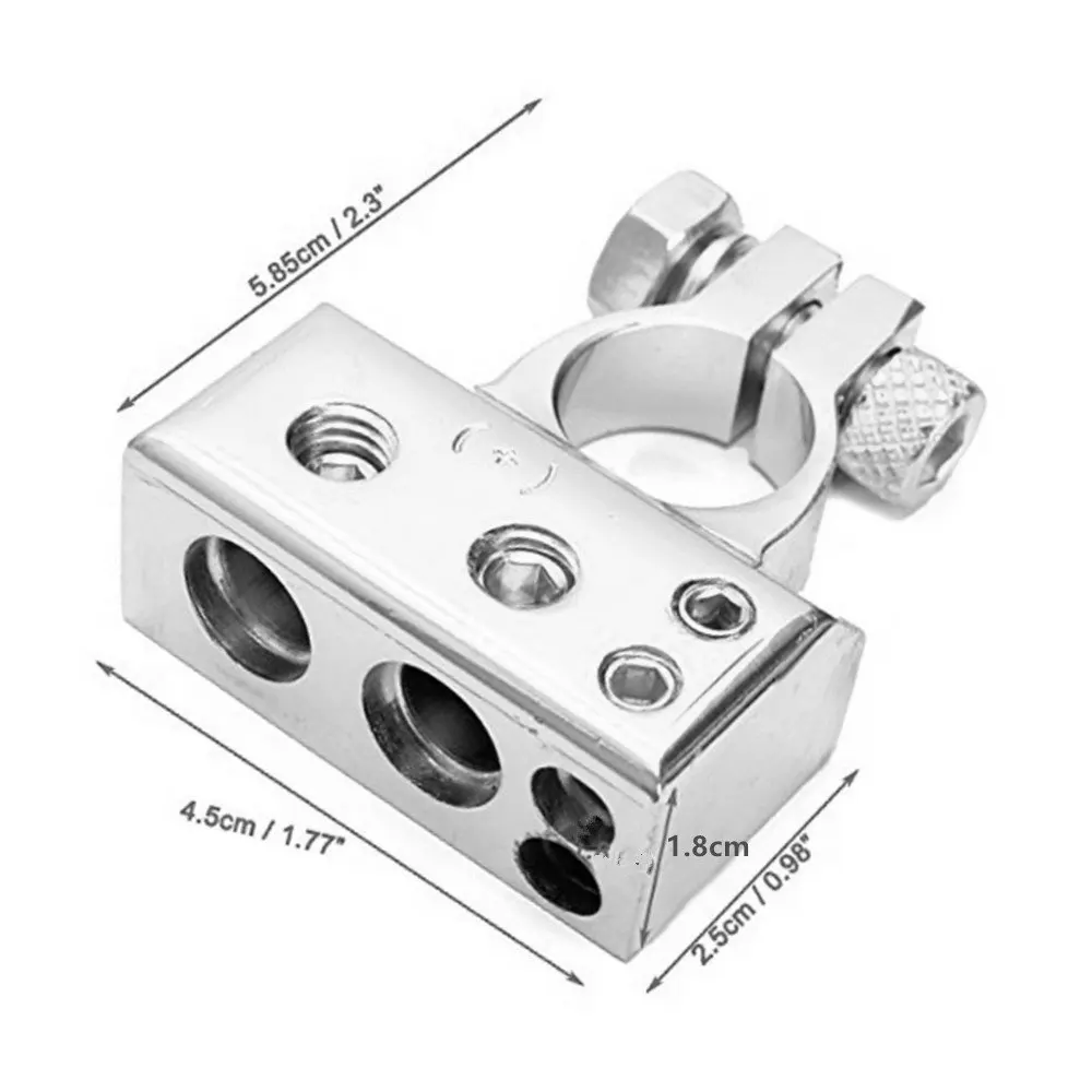 QIORANGE Car Battery Terminal Positive Negative battery Connector Gold Silver plated Caps 1 pair |