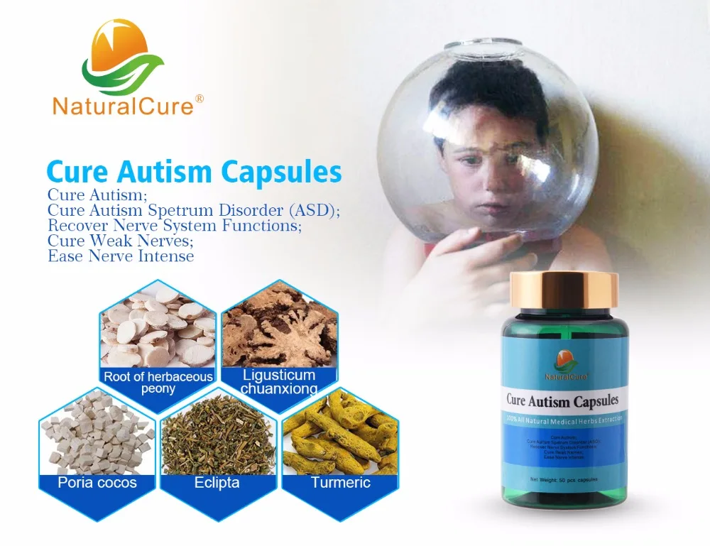 NaturalCure лечение аутистических капсул, лечение и предотвращение ASD порчи с помощью терапии, растения экстракт 50 таблеток